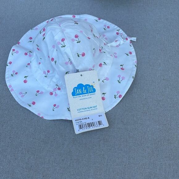 Jan & Jul Cotton Sun Hat Cherries 0-6 months NEW - Picture 6 of 8